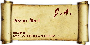 Józan Ábel névjegykártya