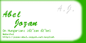 abel jozan business card